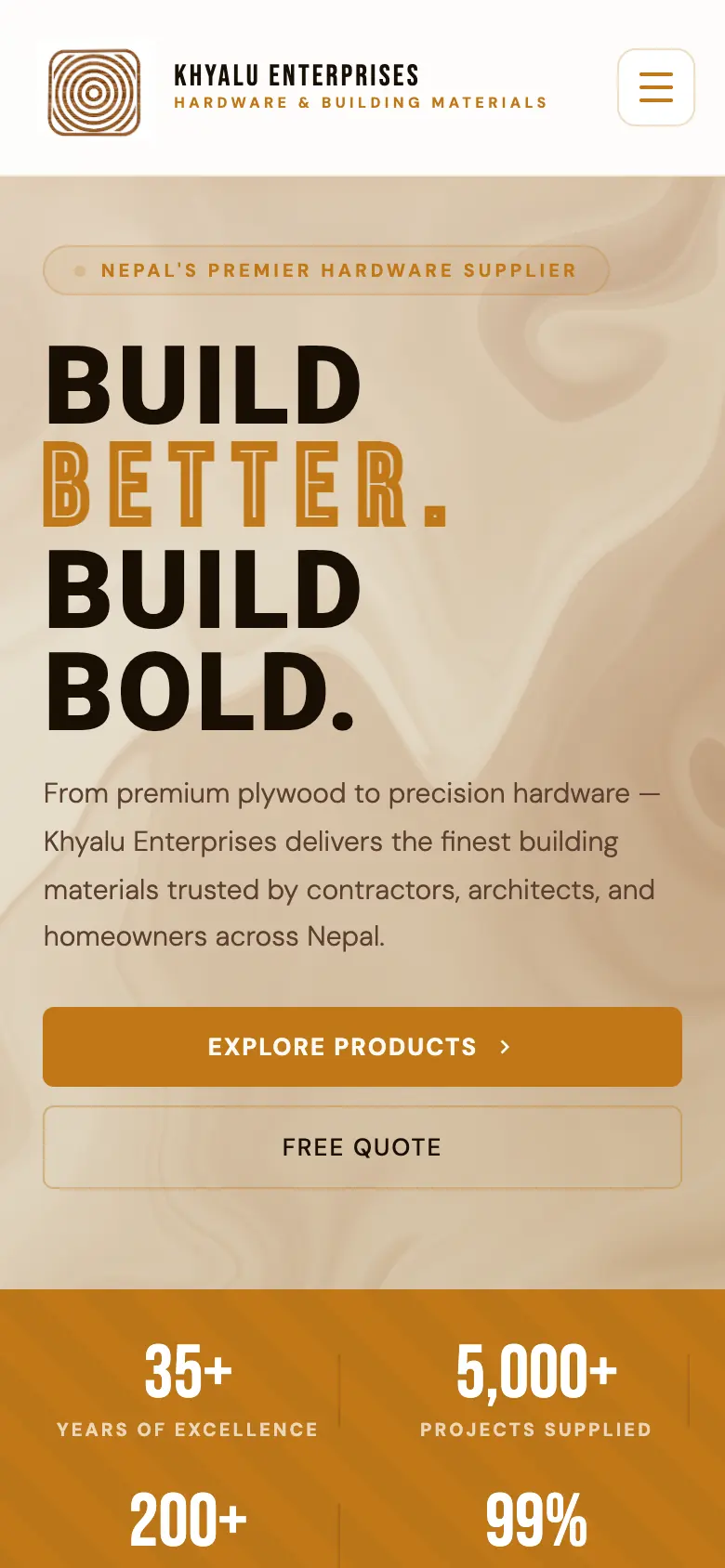 Khyalu Enterprises website on a phone